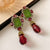 Luxurious Flower Geometric Flower Copper Electroplating Earrings