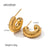 IG Style Circle Geometric Metal 18K Gold Plated Earrings