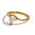 Minimalist Fashion Ellipse Triangle Round Geometric Stainless Steel 18K Gold Plated Rings