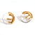 Fashion Round Geometric Stainless Steel 18K Gold Plated Stud Earrings