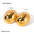 IG Style Round Geometric Stainless Steel 18K Gold Plated Earrings