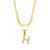 Fashion Stripe Number Text Letter Stainless Steel 18K Gold Plated Necklaces