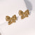 Minimalist Bowknot Bowknot Stainless Steel Electroplating Stud Earrings