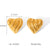 IG Style Heart Geometric Wave Stainless Steel Electroplating Earrings