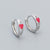 925 Sterling Silver Minimalist Heart Heart Silver Electroplating Clip On Earrings