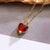 Minimalist Heart Geometric Copper Pendants