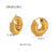 IG Style Circle Text Letter Number Metal 18K Gold Plated Earrings