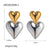 IG Style Heart Stainless Steel 18K Gold Plated Earrings