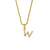 Fashion Round Number Text Letter Stainless Steel 18K Gold Plated Necklaces