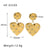 IG Style Pentagram Heart Flower Heart Geometric Leaf Stainless Steel Electroplating Earrings