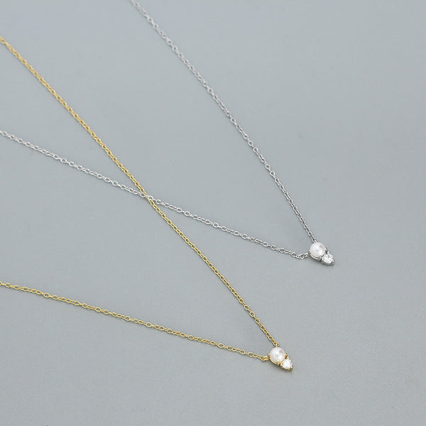 925 Sterling Silver Minimalist Round Geometric Silver Electroplating Necklaces