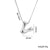 Letter Text Number Titanium Steel 18K Gold Plated Necklaces