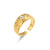 Women Geometric Stainless Steel 18K Gold Plated Rings