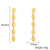 Fashion Chain Geometric Stainless Steel 18K Gold Plated Earrings