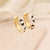 Women Retro Vintage Eye Copper Oil Dripping Earrings