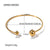 Women IG Style Sphere Geometric Stainless Steel 18K Gold Plated Bracelets