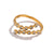 Fashion Creative Round Circle Geometric Stainless Steel 18K Gold Plated Rings