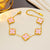 Moderate Luxury Letter Number Flower Stainless Steel 18K Gold Plated Necklaces