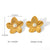 IG Style Flower Geometric Stainless Steel Electroplating Earrings