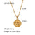 IG Style Heart Chain Octagram Geometric Stainless Steel 18K Gold Plated Necklaces