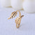 IG Style Leaf Titanium Steel Electroplating Rings