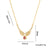 Fan-Shape Geometric Titanium Steel 18K Gold Plated Necklaces