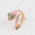 IG Style Women Diamond Metal Snake Shape Copper Rings