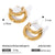 IG Style Circle Stainless Steel 18K Gold Plated Earrings