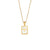 Fashion Quadrilateral Zodiac Sign Stainless Steel 18K Gold Plated Necklaces