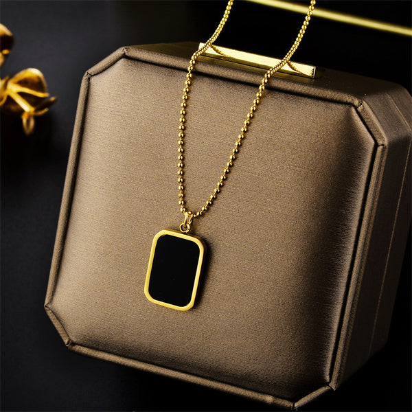 Geometric Titanium Steel 18K Gold Plated Necklaces