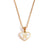 Fashion Round Circle Geometric Heart Stainless Steel 18K Gold Plated Necklaces