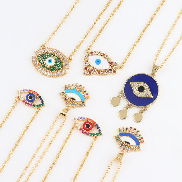 Women Metal Eye Eye Copper Pendants