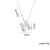 Letter Text Number Titanium Steel 18K Gold Plated Necklaces