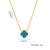 Moderate Luxury Geometric Titanium Steel 18K Gold Plated Necklaces