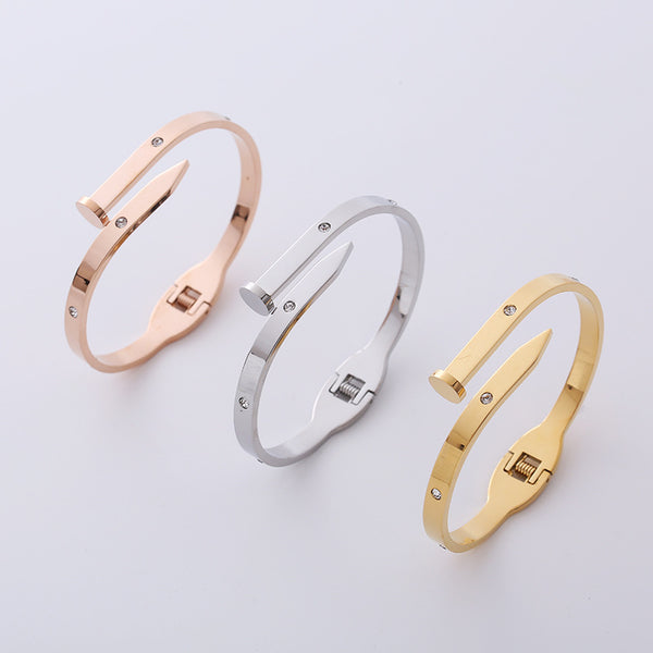 IG Style Conical Stainless Steel Electroplating Bangles