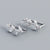 925 Sterling Silver Cute Leaf Leaf Silver Diamond Inlay Stud Earrings