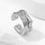 Unisex Minimalist Irregular Geometric Stainless Steel Electroplating Rings