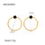 IG Style Circle Geometric Stainless Steel 18K Gold Plated Earrings