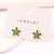 IG Style Women Freesia Flower Four-leaf Clover Copper Electroplating Rings