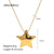 IG Style Octagram Geometric Stainless Steel 18K Gold Plated Necklaces