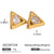 Elegant Triangle Quadrilateral Geometric Stainless Steel Electroplating Stud Earrings