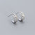 925 Sterling Silver Korean Star Silver Diamond Inlay Stud Earrings