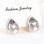 Moderate Luxury Irregular Heart Heart Droplet Copper Diamond Inlay Stud Earrings