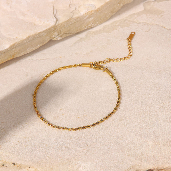 Women Minimalist Geometric 18K Gold Plated Anklets