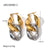 IG Style Chain Geometric Stainless Steel 18K Gold Plated Earrings