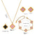 Moderate Luxury Quadrilateral Geometric Heart Titanium Steel 18K Gold Plated Necklaces