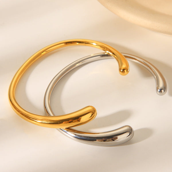 IG Style Circle Stainless Steel Electroplating Bangles