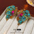 Luxurious Leaf Geometric Leaf Alloy Diamond Inlay Earrings