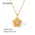 IG Style Flower Geometric Stainless Steel 18K Gold Plated Necklaces