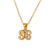 Fashion Quadrilateral Geometric Stainless Steel 18K Gold Plated Necklaces